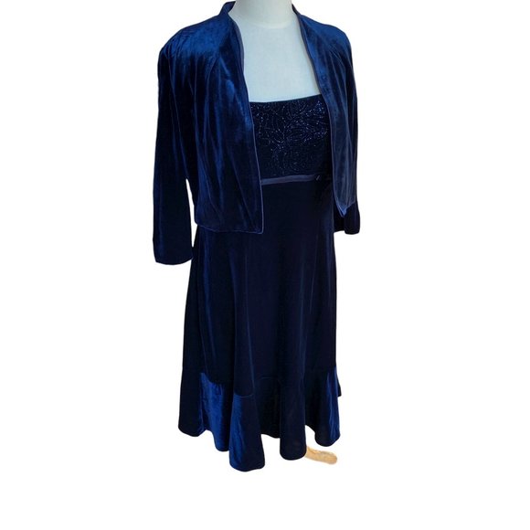 NWOT Vintage Velvet Babydoll Dress & Jacket Hoco Fairy Whimsigoth Sparkle-12P - Picture 3 of 16